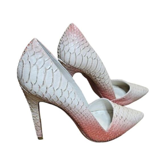 Alice & Olivia Dina Ombre Pink Scaled Pumps size 8.5 - Picture 2 of 10